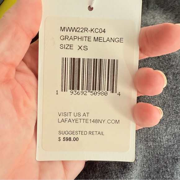 Lafayette 148 New York Dark Gray Crewneck Sweater - Picture 6 of 8